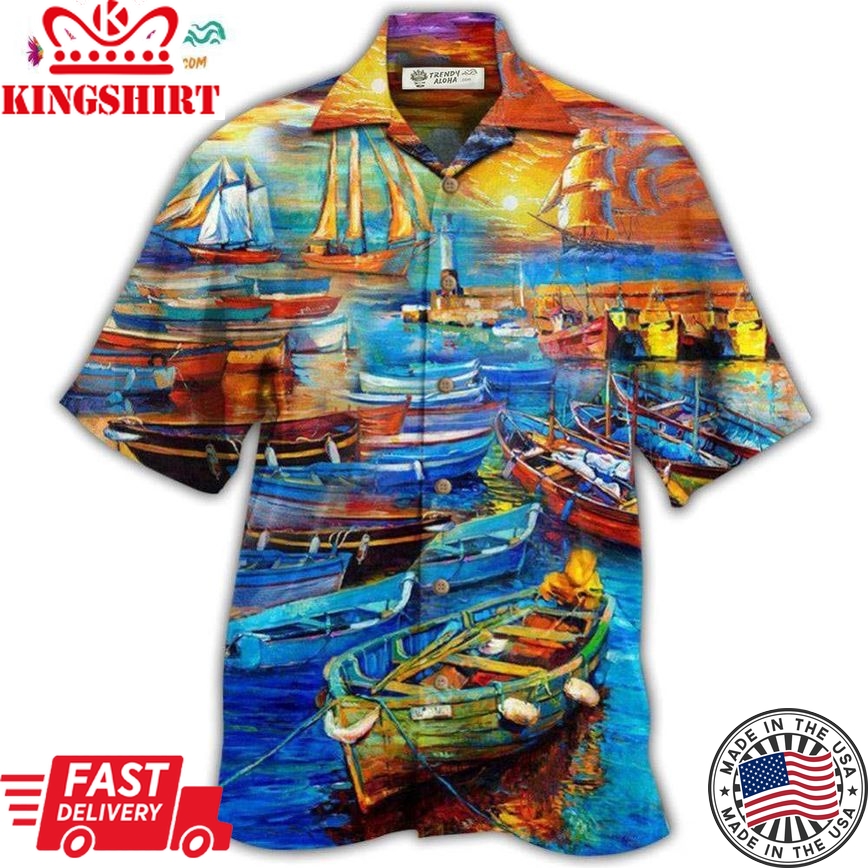 Boat The Bygone Days By The Harbor Eventful Life Hawaiian Shirt