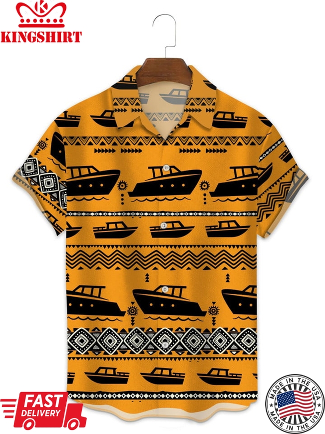 Boating Egypt Partern Trendy Hawaiian Shirt