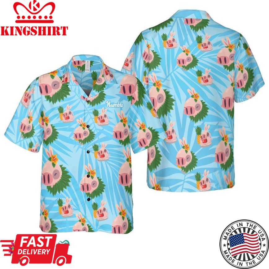 Bob Mills Humble Light Blue Hawaiian Shirt