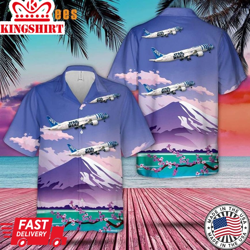 Boeing 787-9 Dreamliner Star Wars Trendy Hawaiian Shirt, Star Wars Gift Ideas Perfect Gifts For Your Loved Ones