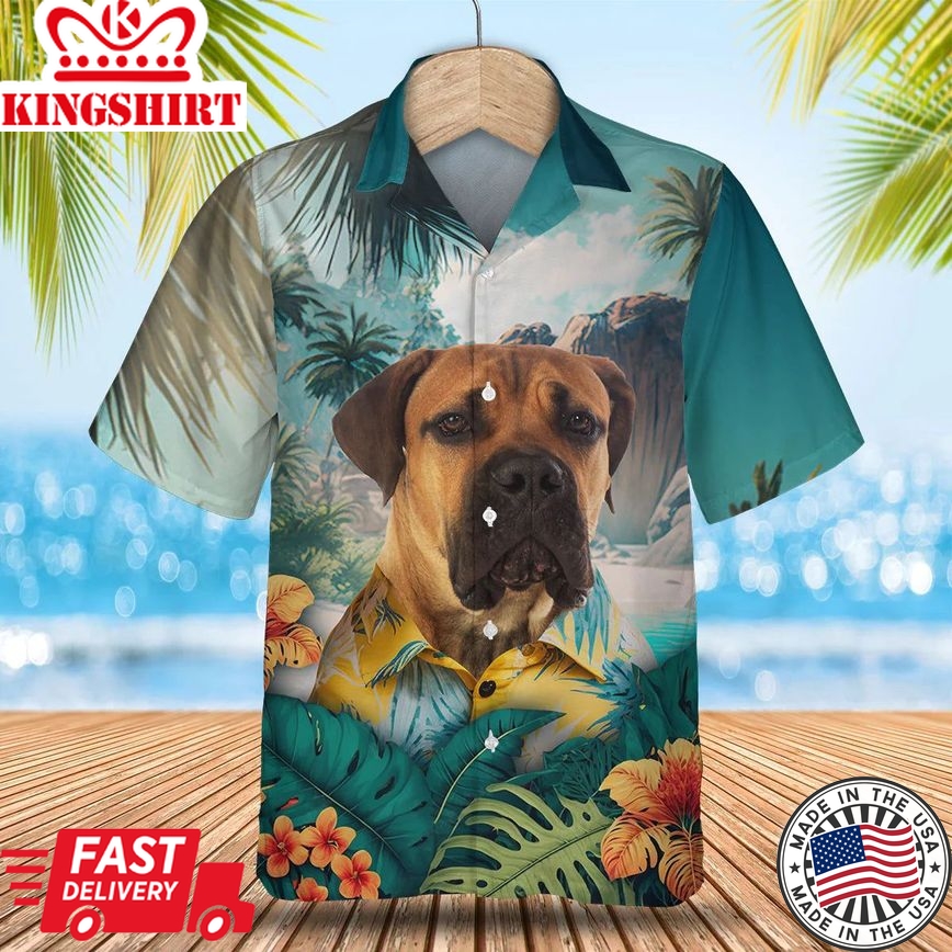 Boerboel - 3D Tropical Trendy Hawaiian Shirt