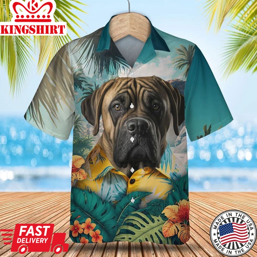 Boerboel Ai - 3D Tropical Trendy Hawaiian Shirt