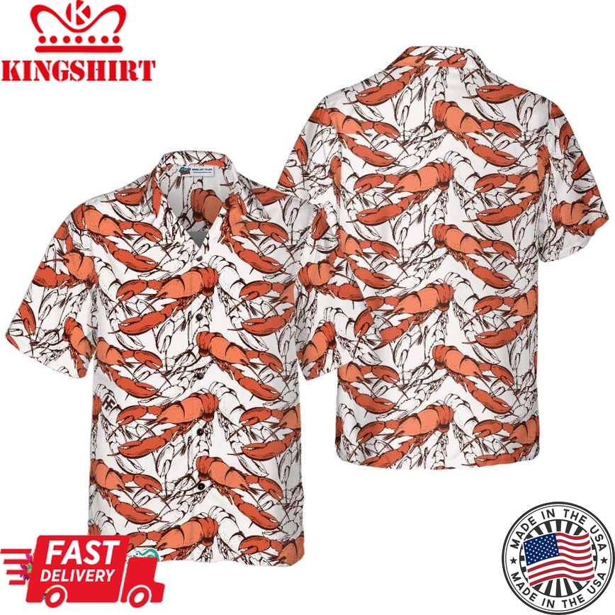 Boiled Red Lobster Seafood Hawaiian Shirt