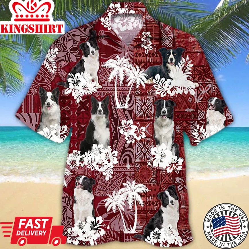 Border Collie 2 Trendy Hawaiian Shirt