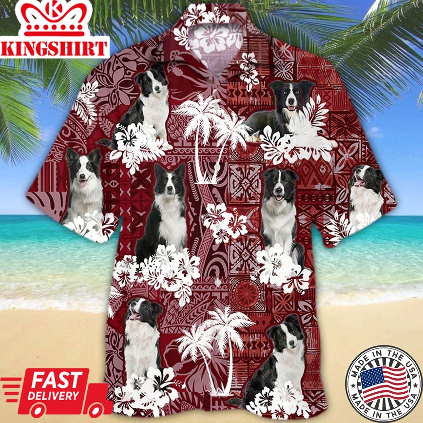 Border Collie 3 Trendy Hawaiian Shirt, Gift For Dog Lover Shirts, Animal Summer Shirts, Trendy Hawaiian Shirt Men