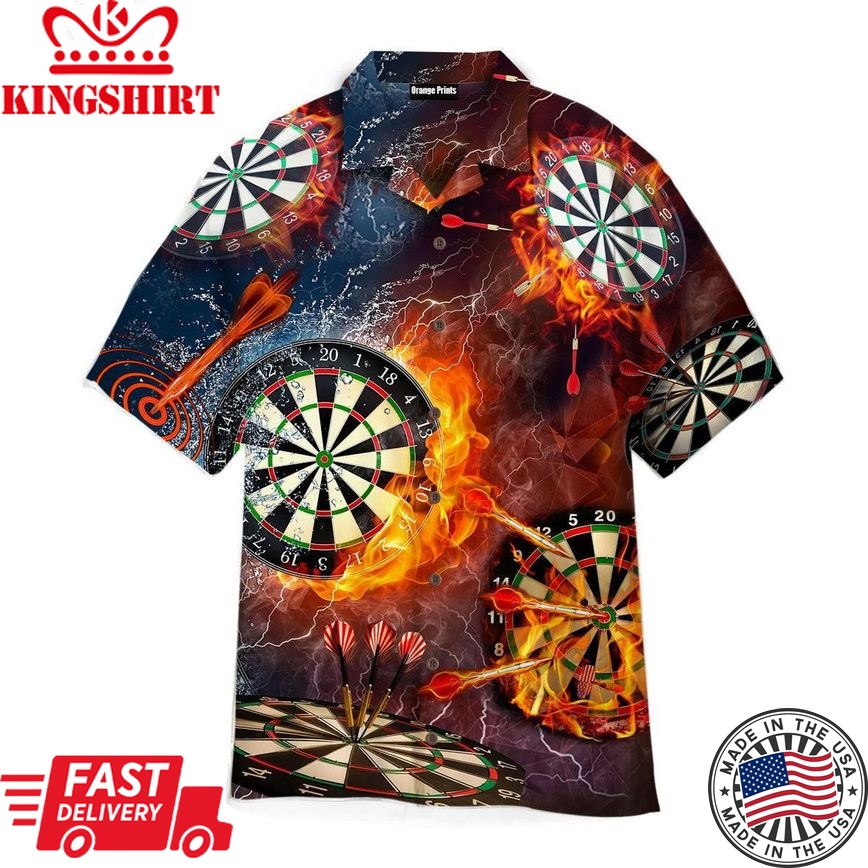 Born To Play Darts Trendy Hawaiian Shirt