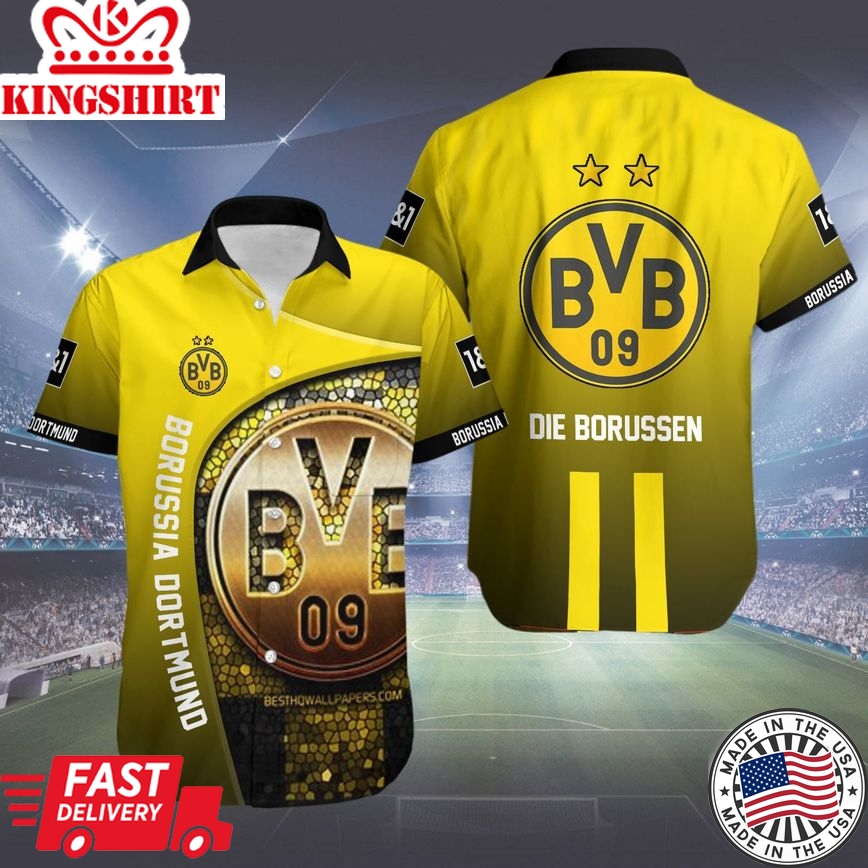 Borussia Dortmund Dark Yellow Die Borussen Trendy Hawaiian Shirt Aloha Shirt