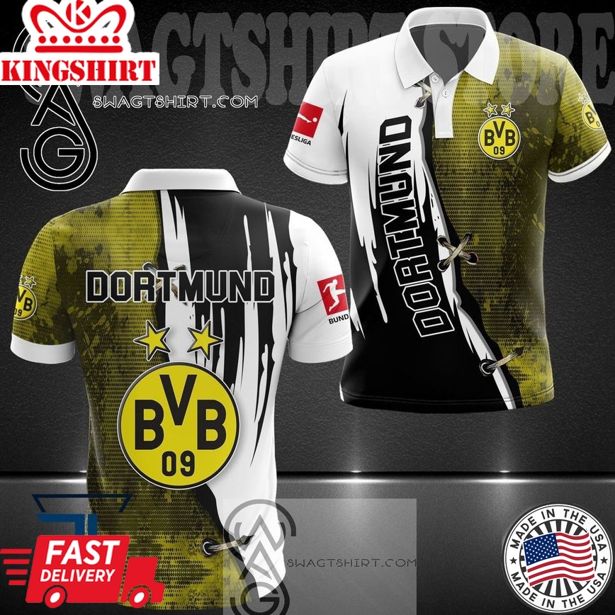 Borussia Dortmund White Dark Yellow For Fans Trendy Hawaiian Shirt Aloha Shirt