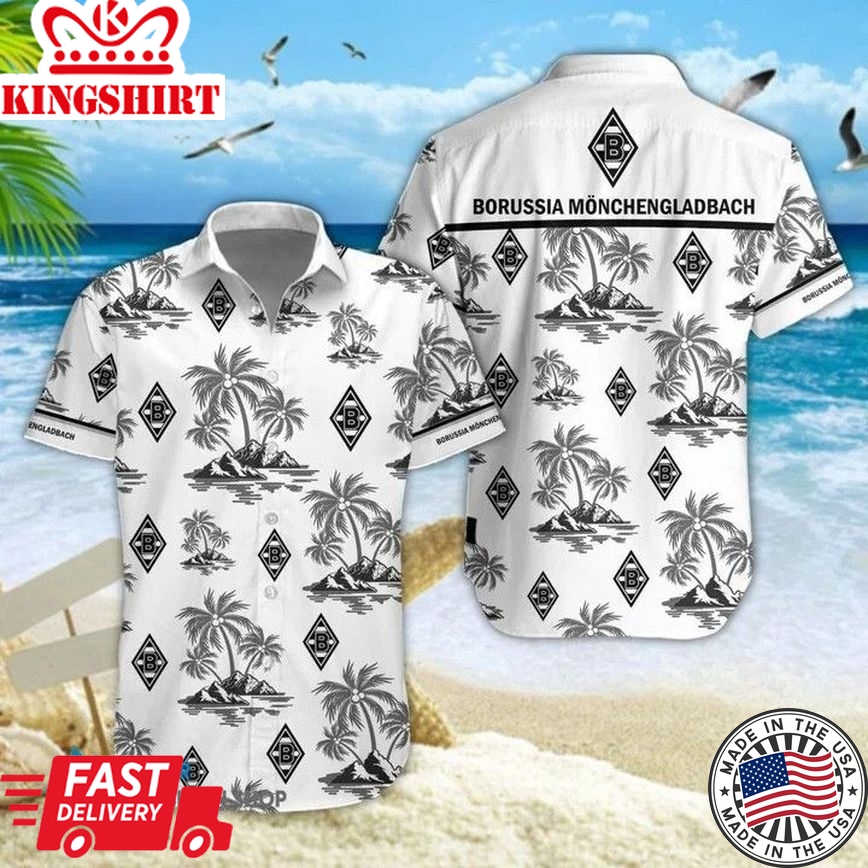 Borussia M?Nchengladbach Coconut Tree Trendy Hawaiian Shirt Aloha Shirt