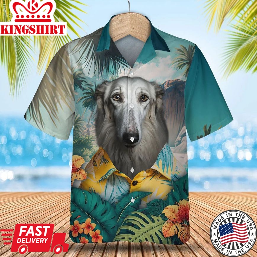 Borzoi Ai - 3D Tropical Trendy Hawaiian Shirt