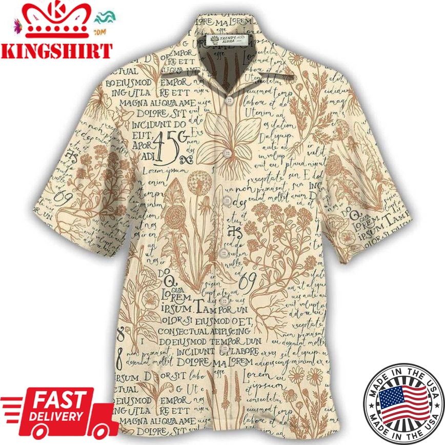 Botany Writing Hawaiian Shirt