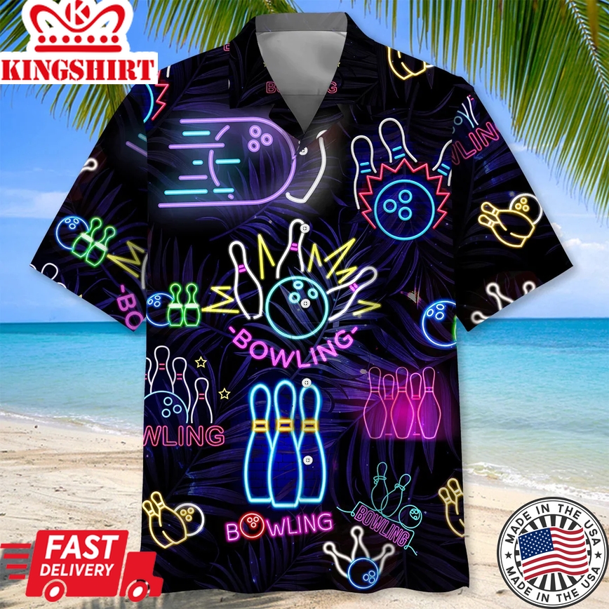 Bowling 3D Trendy Hawaiian Shirt, Trendy Hawaiian Shirt For Men, Summer Gift For Bowling Lover