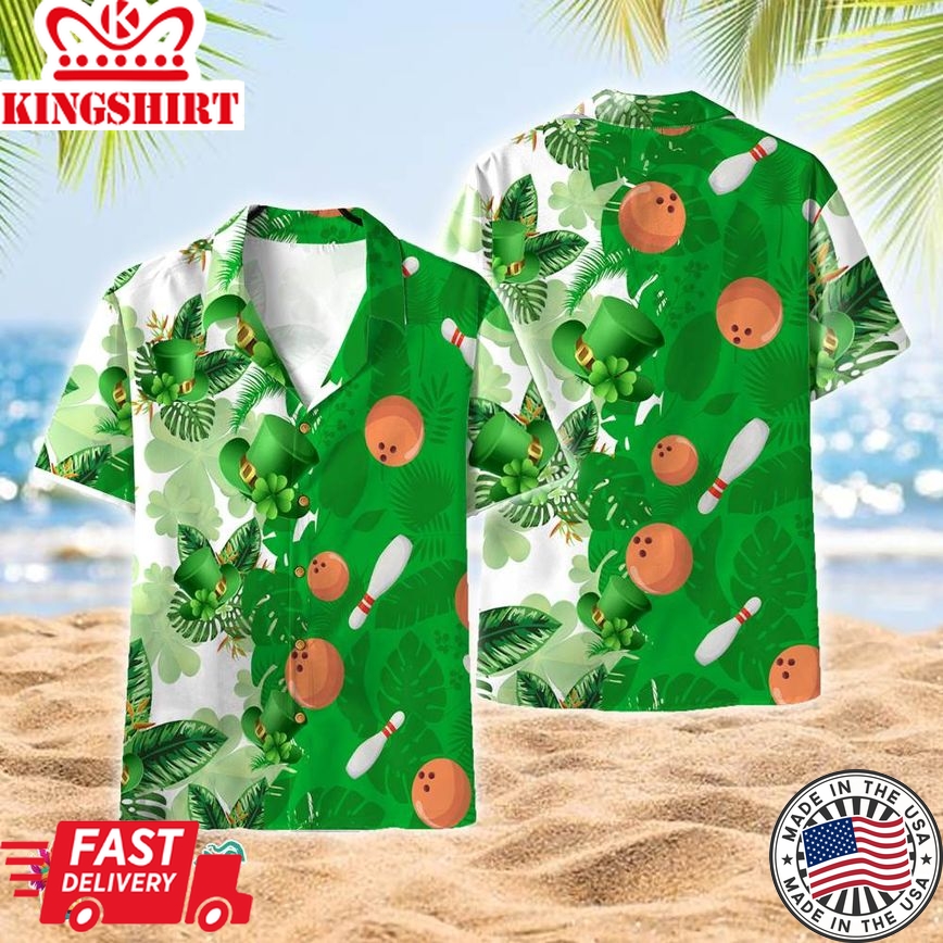 Bowling Floral St Patricks Day Aloha Hawaiian Shirts, Aloha Hawaiian Shirts