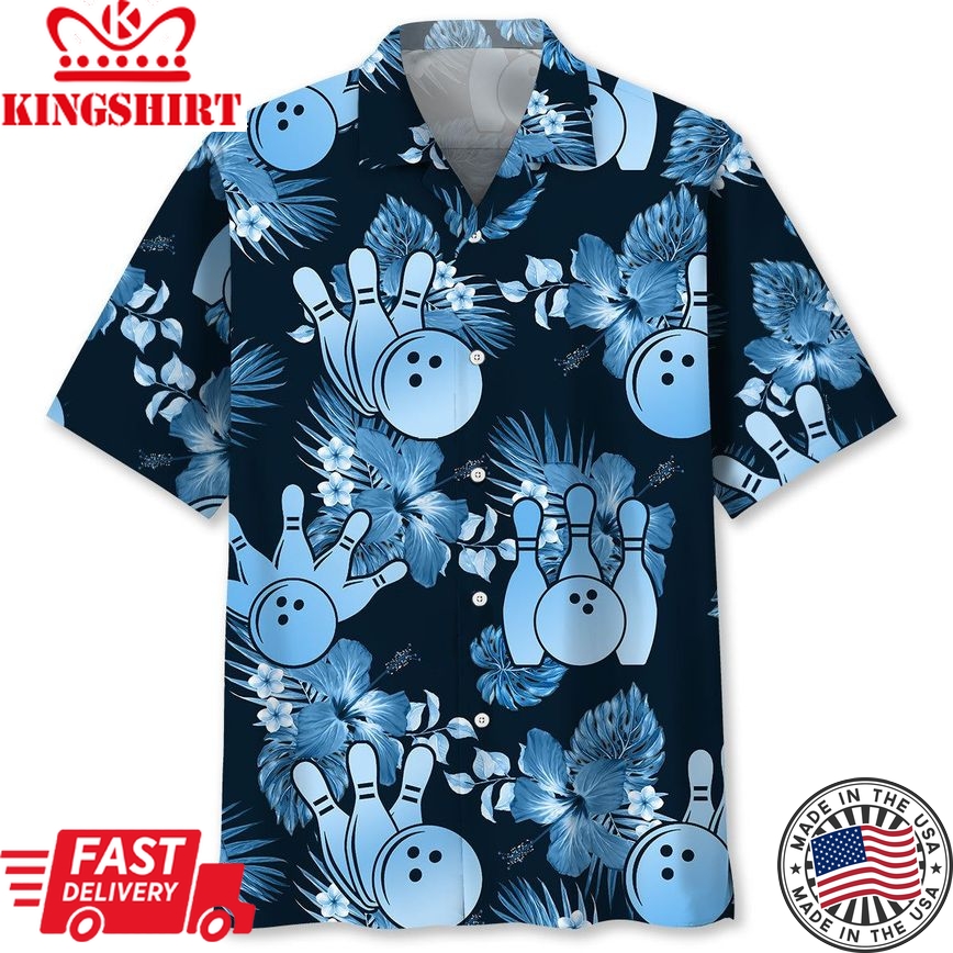 Bowling Tropical Trendy Hawaiian Shirt - Strike a Fashion Statement with this Unique Trendy Hawaiian Shirt