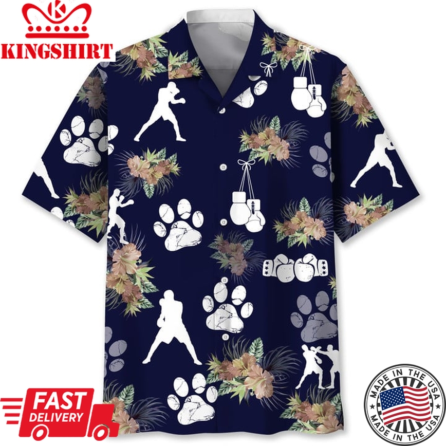 Boxing Dog Tropical Hawaii Shirt