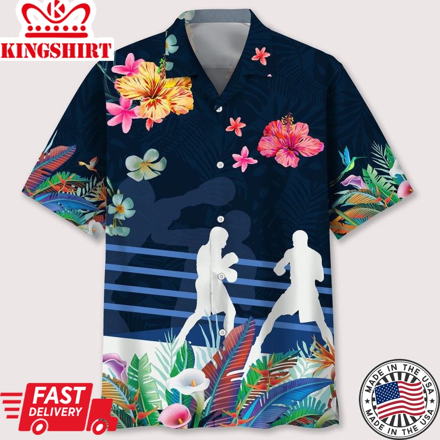 Boxing Love Tropical Trendy Hawaiian Shirt