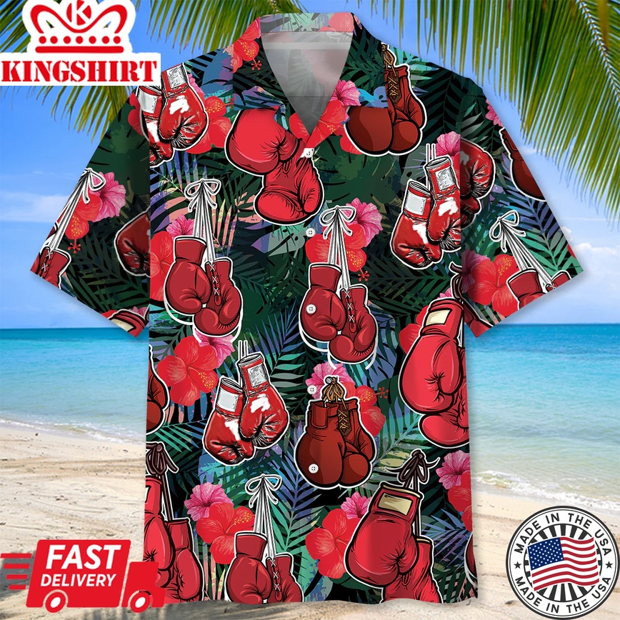 Boxing Tropical Trendy Hawaiian Shirt