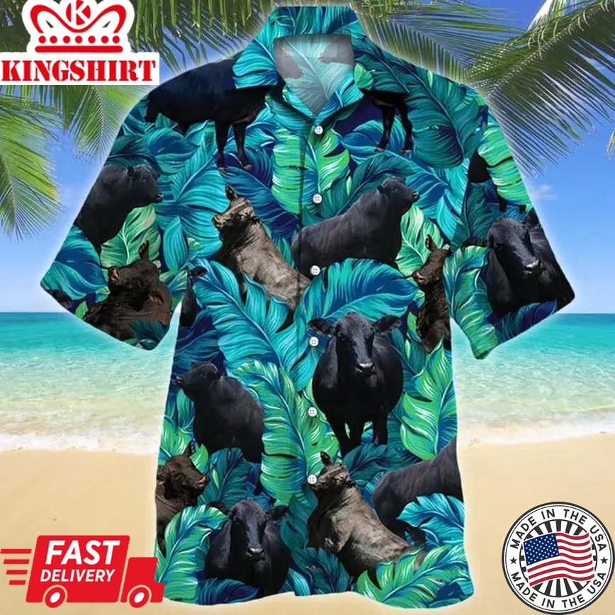 Brangus Cattle Lovers Trendy Hawaiian Shirt, Cow Trendy Hawaiian Shirt For Summer Gifts