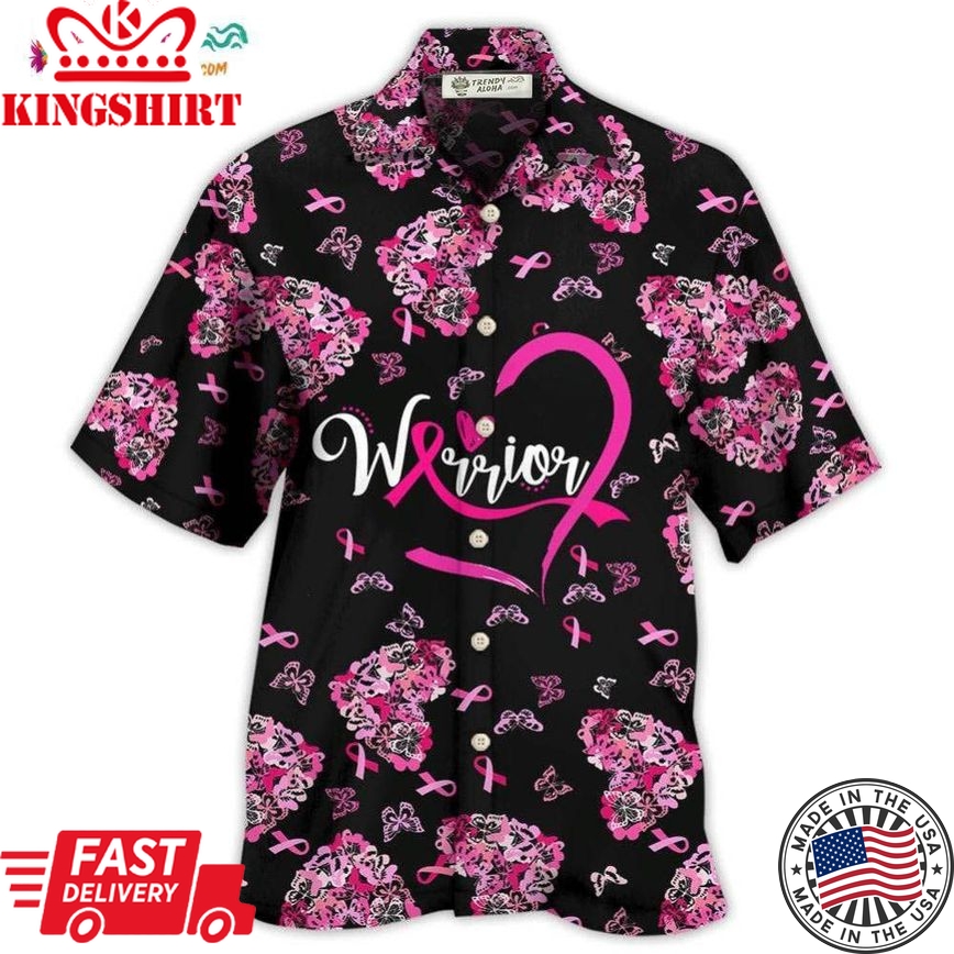 Breast Cancer Warrior Style Hawaiian Shirt