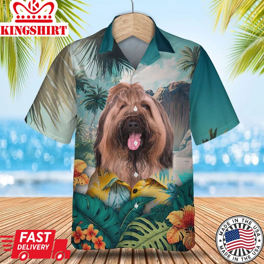 Briard - 3D Tropical Trendy Hawaiian Shirt