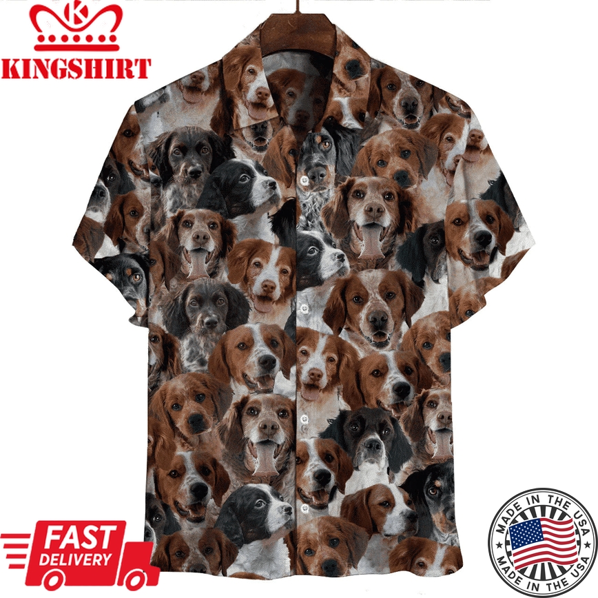 Brittany Spaniels Trendy Hawaiian Shirt Dog ? You Will Have A Bunch Of Dogs Trendy Hawaiian Shirt