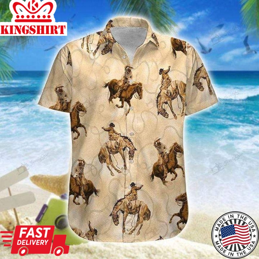 Brown Horse Trendy Hawaiian Shirt