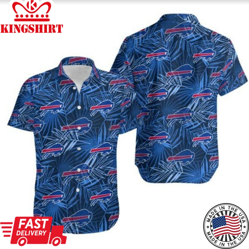 Buffalo Bills Hawaiian Shirt Buffalo Bills Palm Leaves Blue Hawaii Shirt Buffalo Bills Aloha Shirt