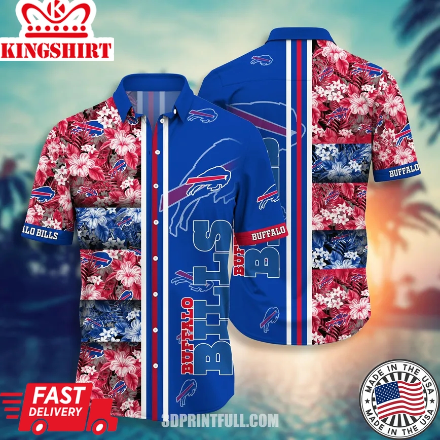 Buffalo Bills Hawaiian Shirt: Trending Hawaiian Shirts Design 01 - Tropical Flower Summer Collection, Trending Hawaiian Shirts