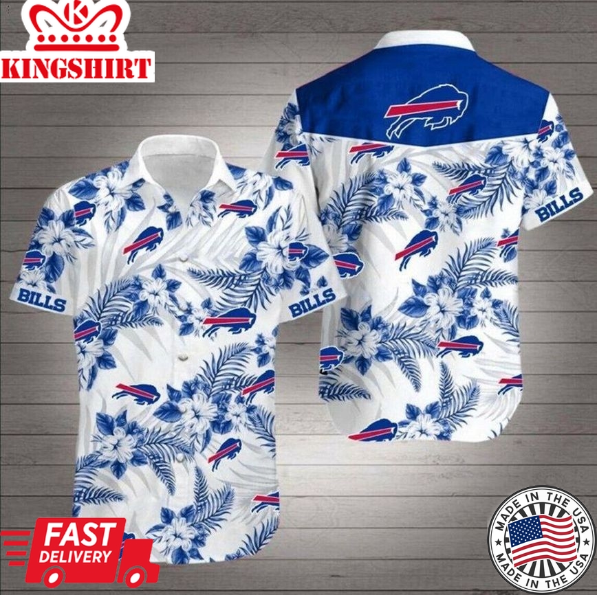 Buffalo Bills Hawaiian Shirt: Tropical Flower Edition for Men - Perfect for Game Day