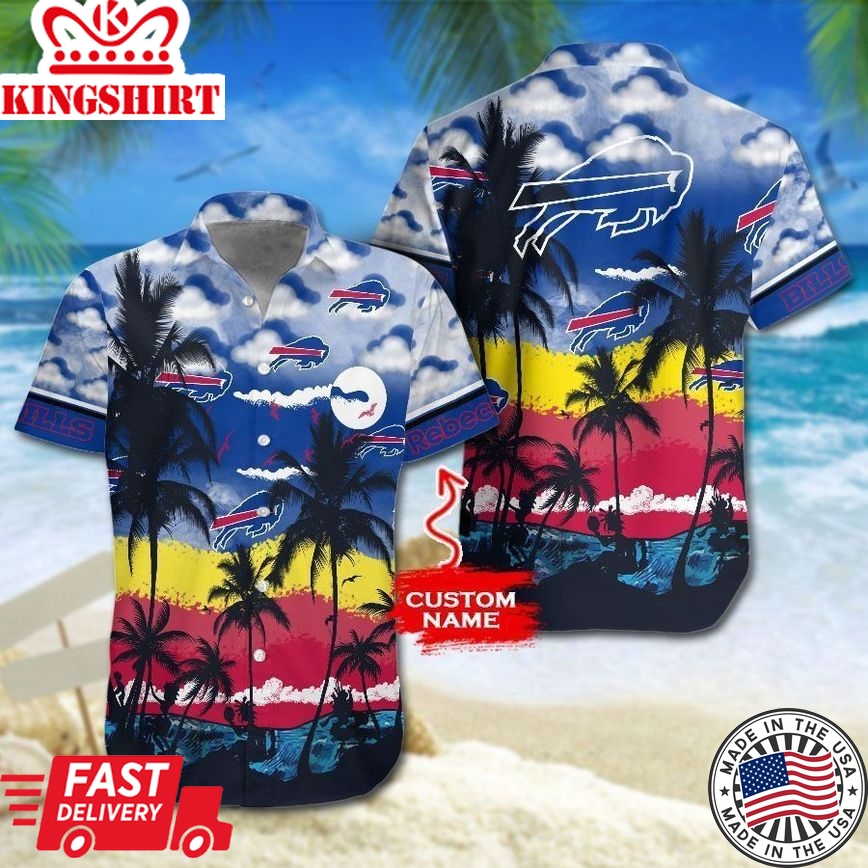 Buffalo Bills NFL Personalized Hawaiian Shirt: Graphic Print, Show Your Team Spirit