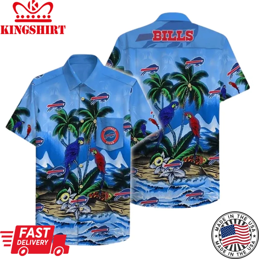 Buffalo Bills Trendy Hawaiian Shirt Buffalo Bills Carrot Blue Hawaii Shirt Buffalo Bills Aloha Shirt