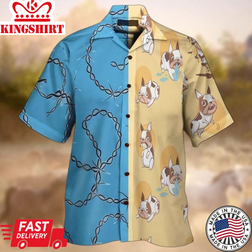 Bulldog Trendy Hawaiian Shirt