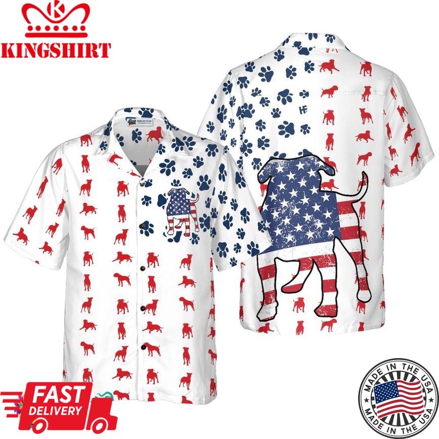 Bulldogs American Flag Hawaiian Shirt