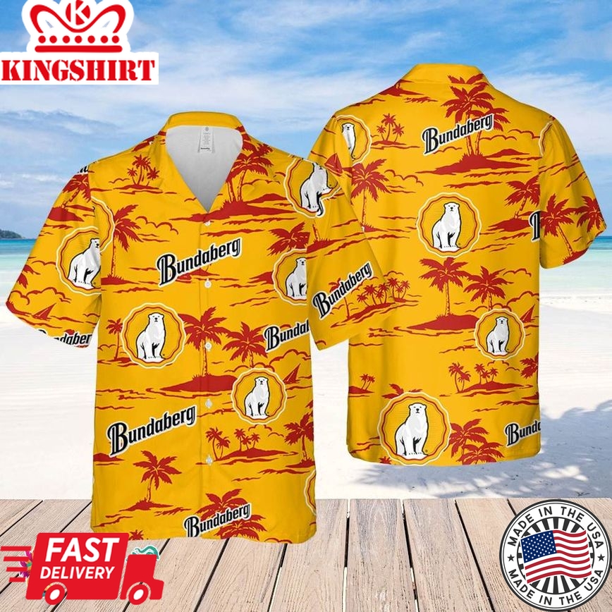 Bundaberg Hawaiian Beach Pattern Shirt, Hawaii Beer Shirt, Bundaberg Hawaiian Summer Shirt, Bundaberg Aloha Shirt