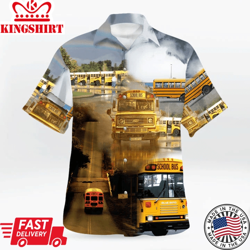 Bus Driver Trendy Hawaiian Shirt, Bus Hawaii Shirt