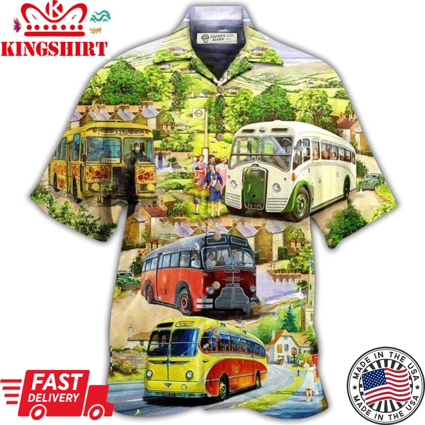 Bus Make Bus Driver Great Again And Again Field Hawaiian Shirt