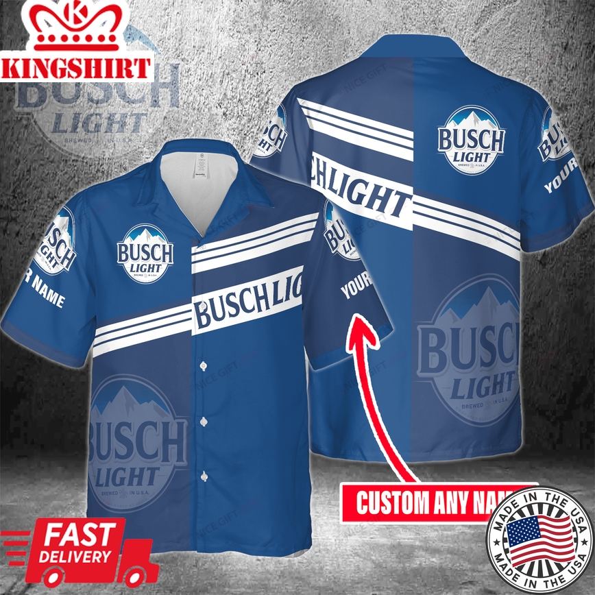 Busch Light Customized Hawaiian Shirt With Name