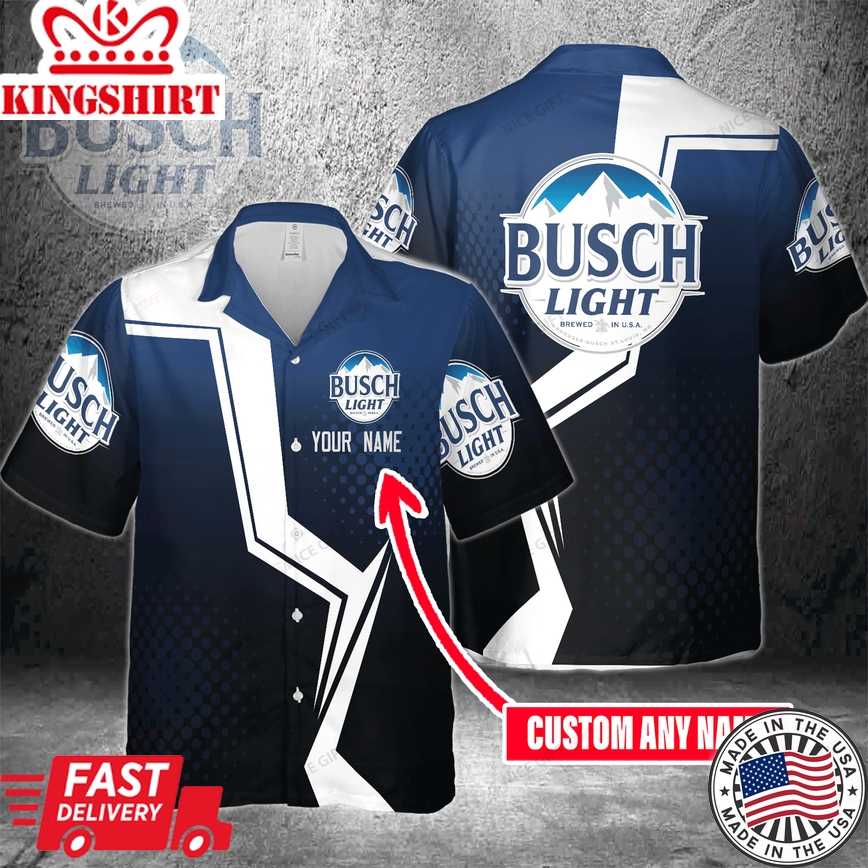 Busch Light Tropical Shirt Customized with Your Name