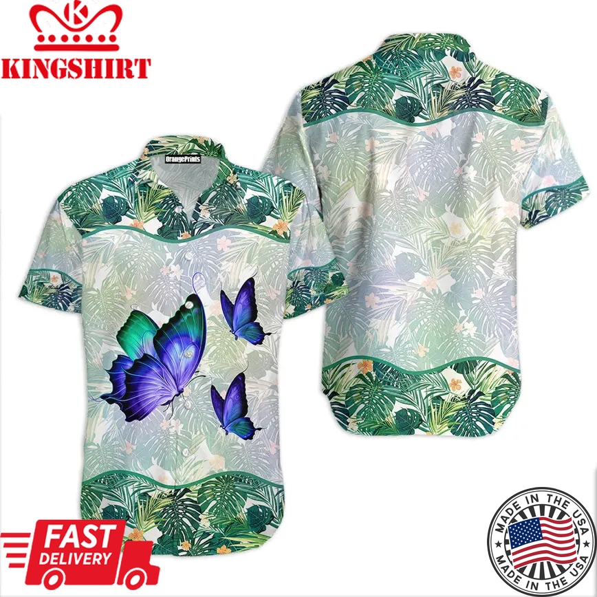 Butterfly Tropical Trendy Hawaiian Shirt