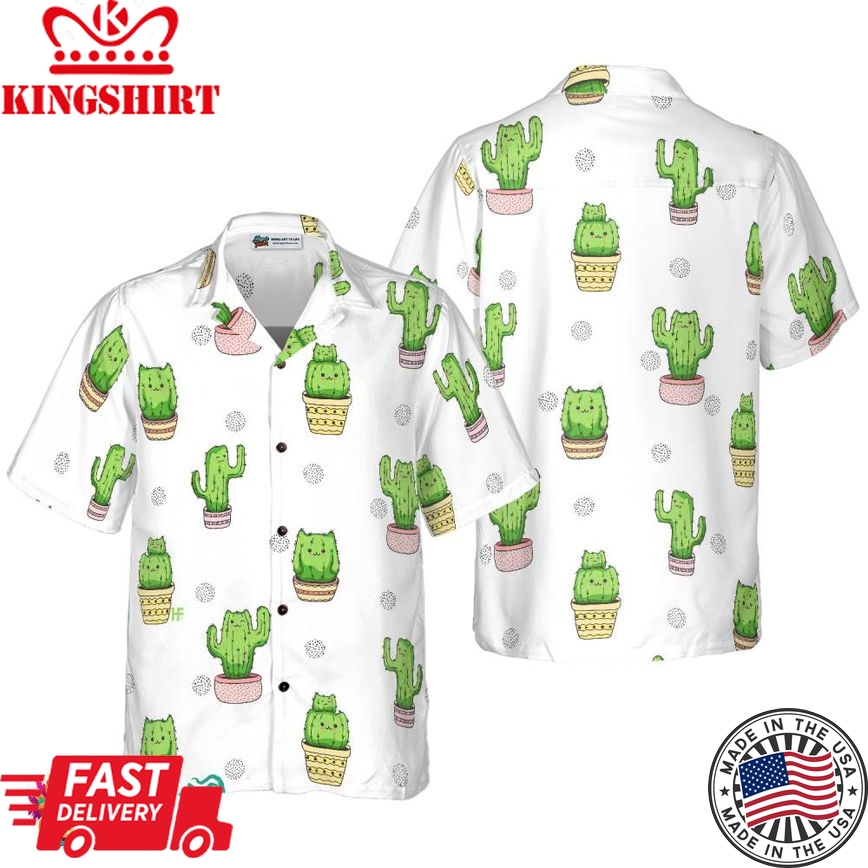 Cactus Cats Hawaiian Shirt