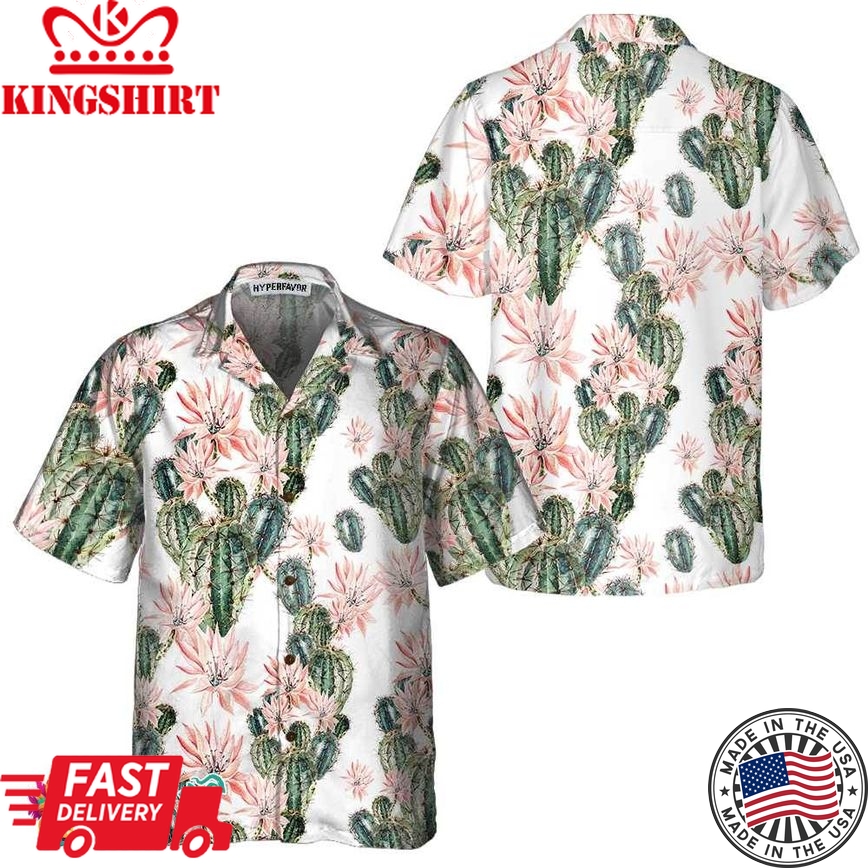 Cactus Makes Perfect Hawaiian Shirt, Floral Cactus Hawaiian Shirt, Cactus Shirt For Men And Women