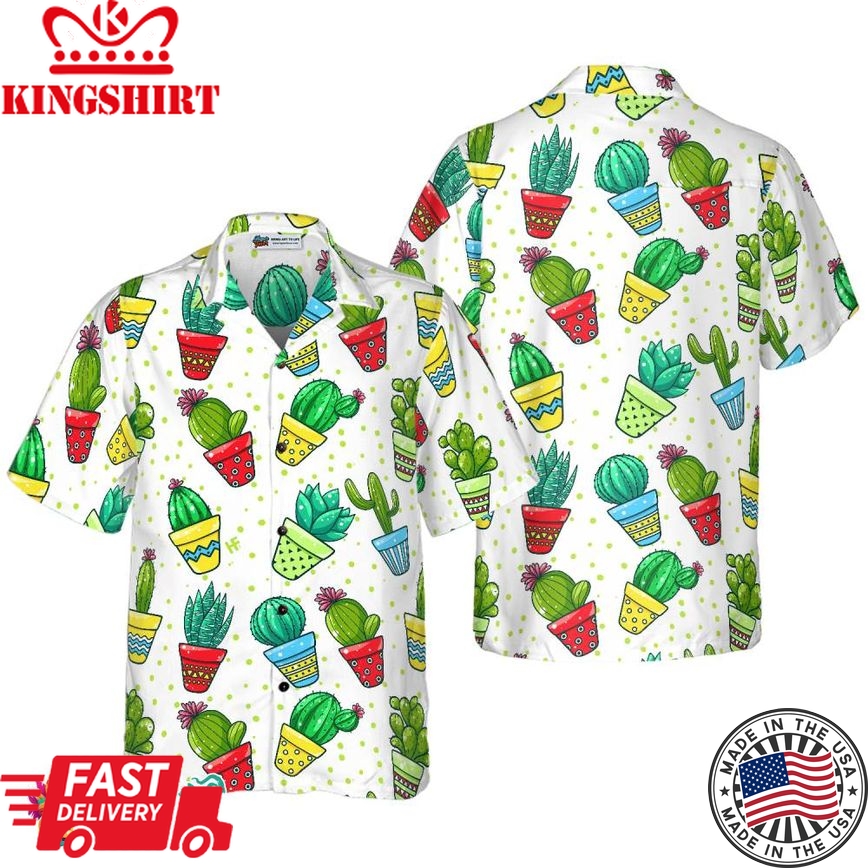 Cactus Seamless Pattern Hawaiian Shirt