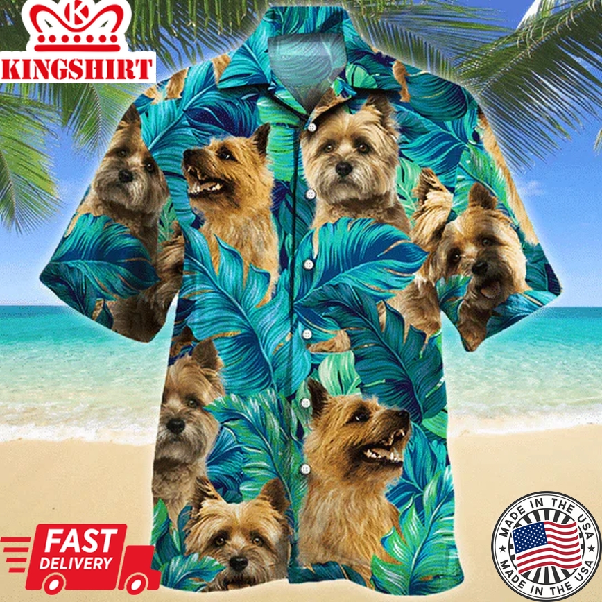 Cairn Terrier Dog Lovers Hawaiian Style For Summer All Printed 3D Trendy Hawaiian Shirt For Men