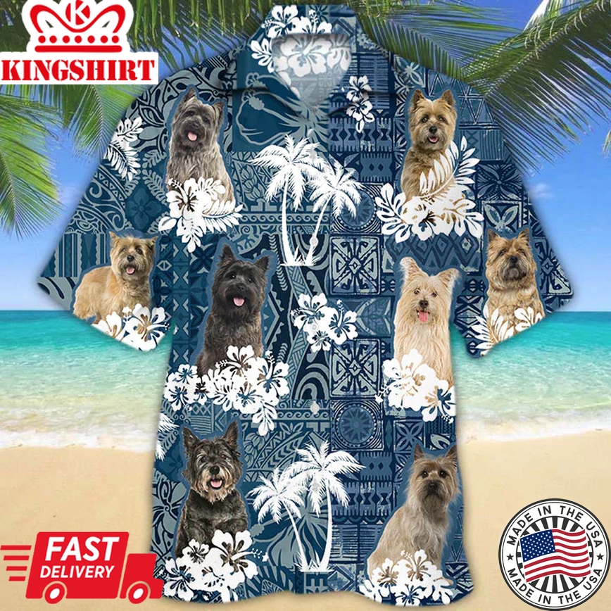 Cairn Terrier Trendy Hawaiian Shirt