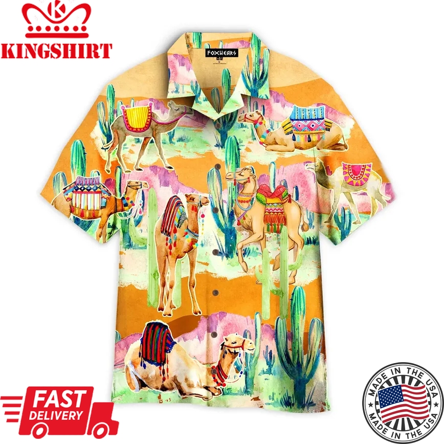 Camel Love Desert Trendy Hawaiian Shirt