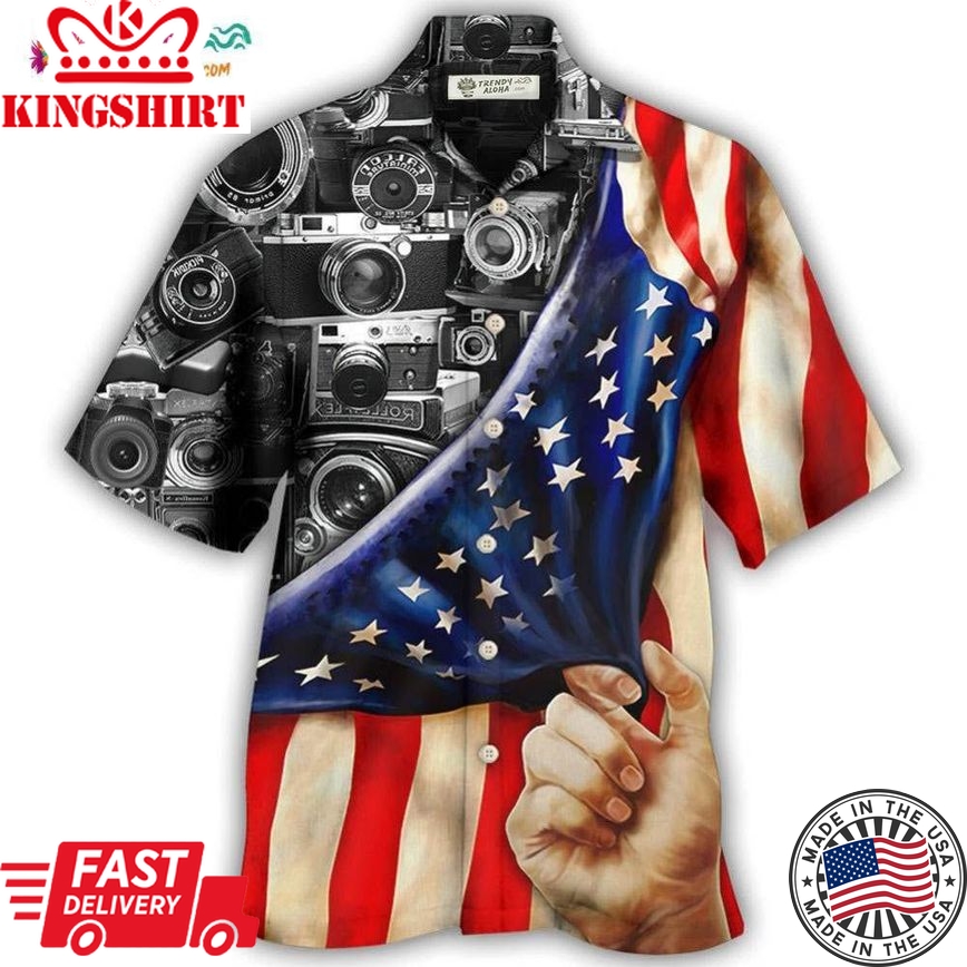 Camera Independence Day America Hawaiian Shirt