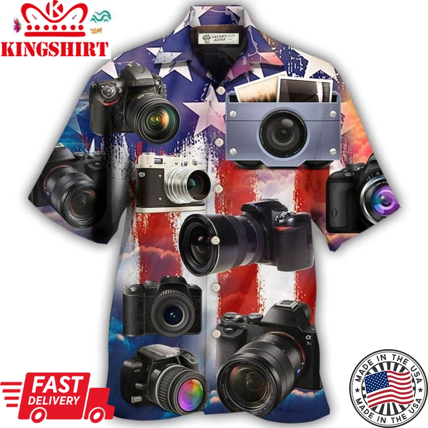 Camera Independence Day Hawaiian Shirt