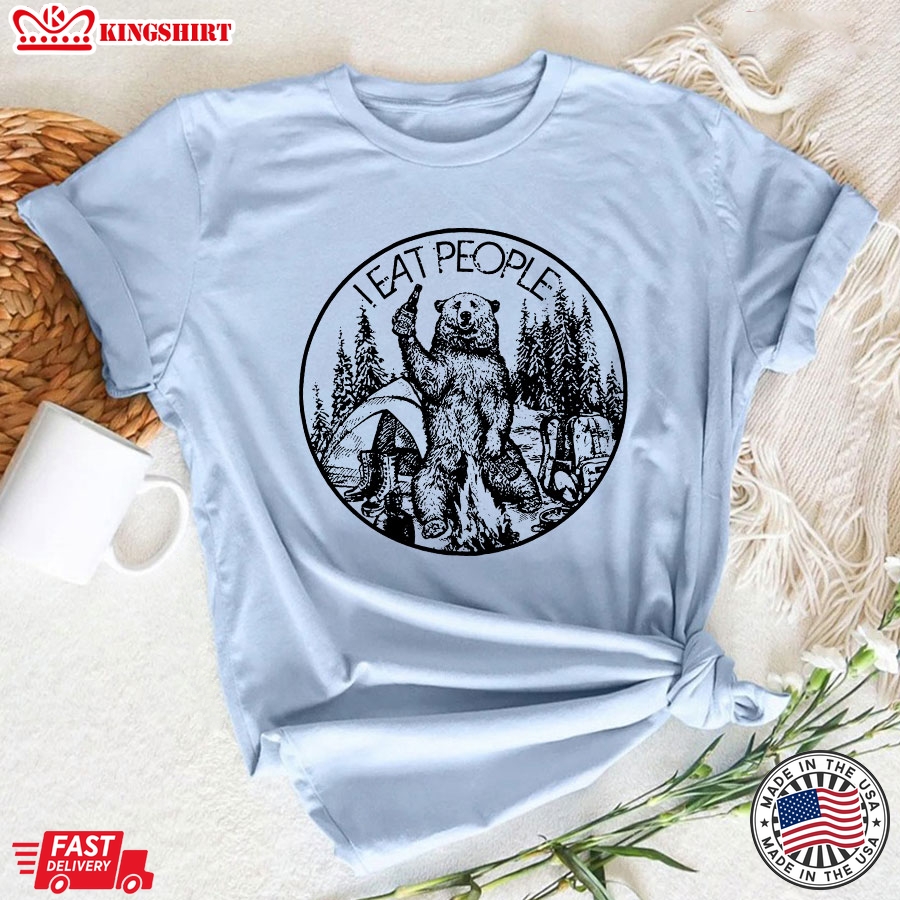 Camping Bear I Eat People T-Shirt