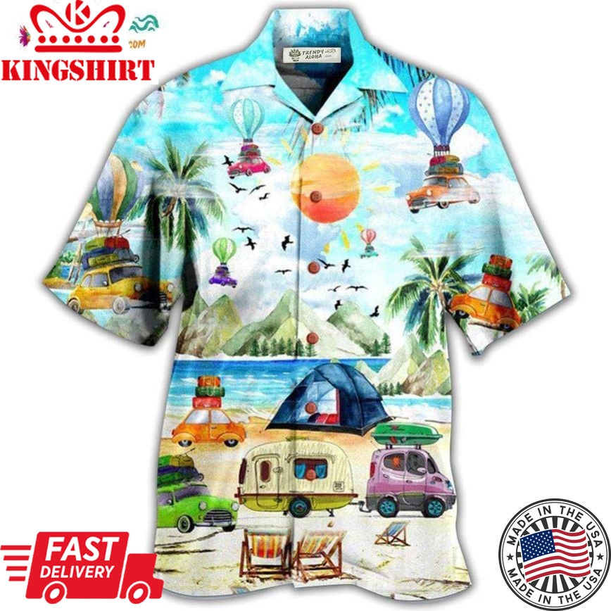 Camping Get High With Hawaiian Shirt