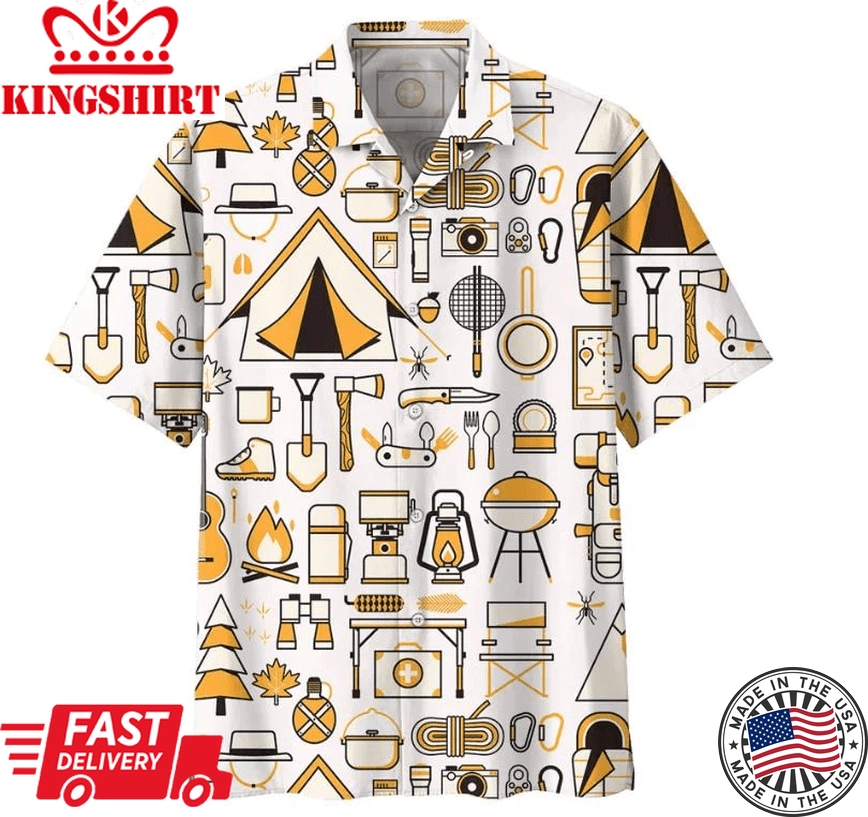 Camping Trendy Hawaiian Shirt For